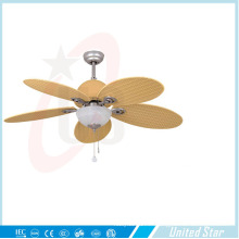 Ventilador de techo decorativo eléctrico de la venta caliente 52 pulgadas